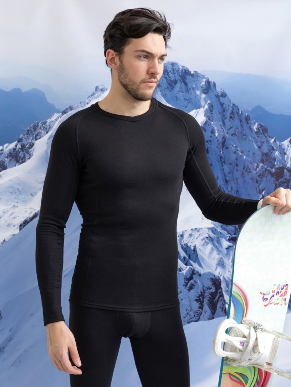 Фуфайка мужская Термо 621461 - черный