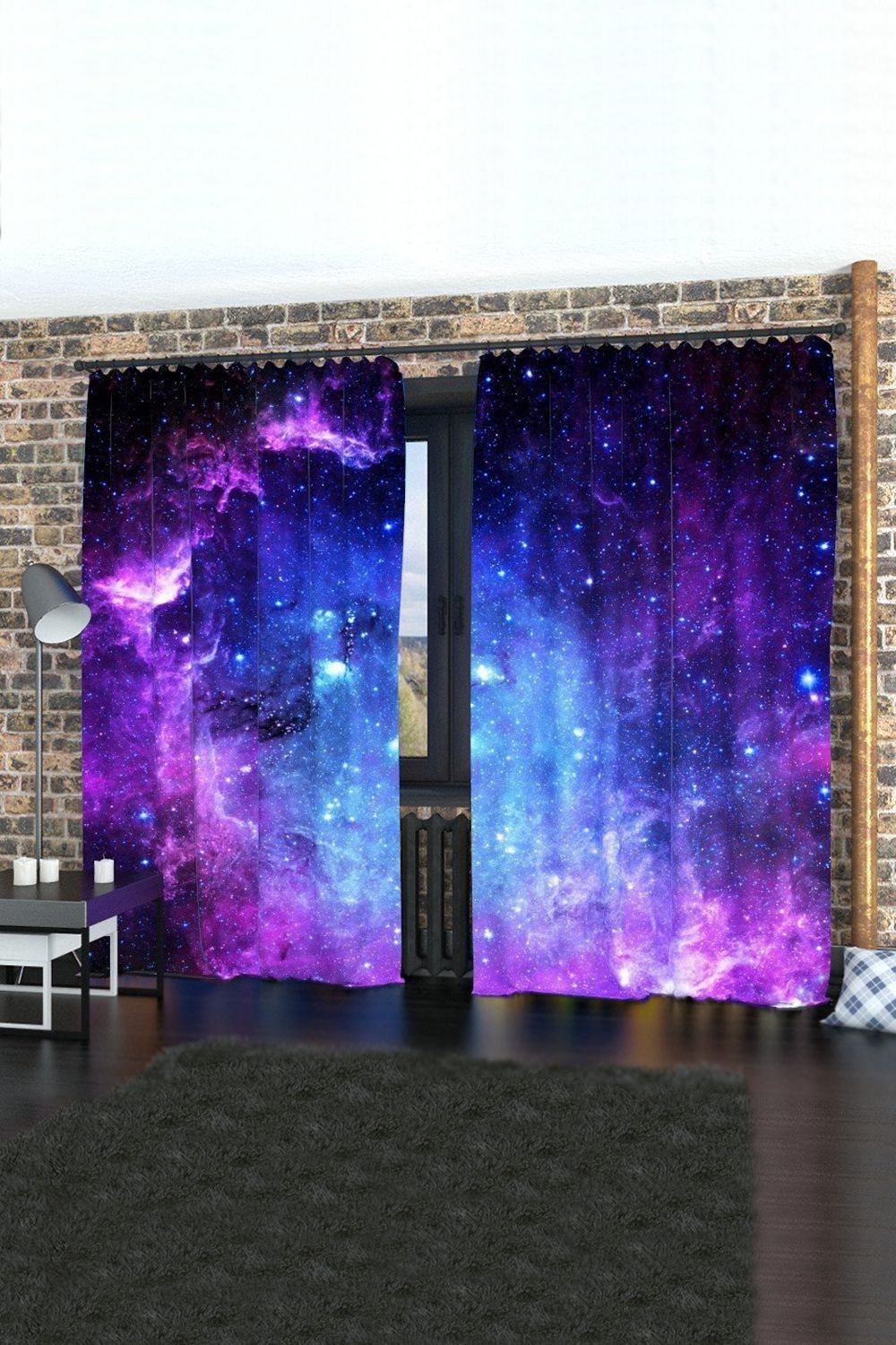 Фотошторы 10653 - фиолетовый