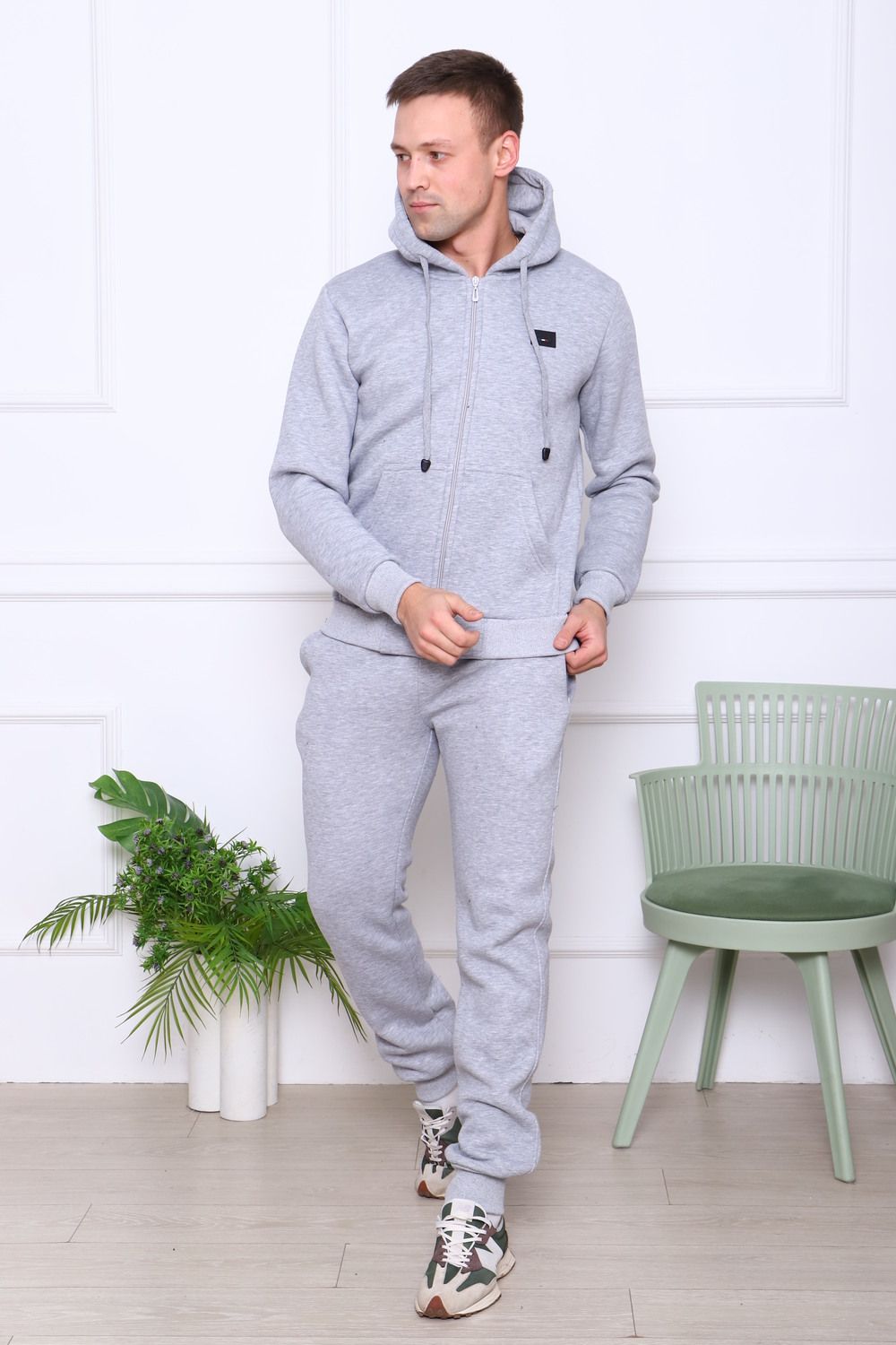 Костюм 6078 - серый меланж