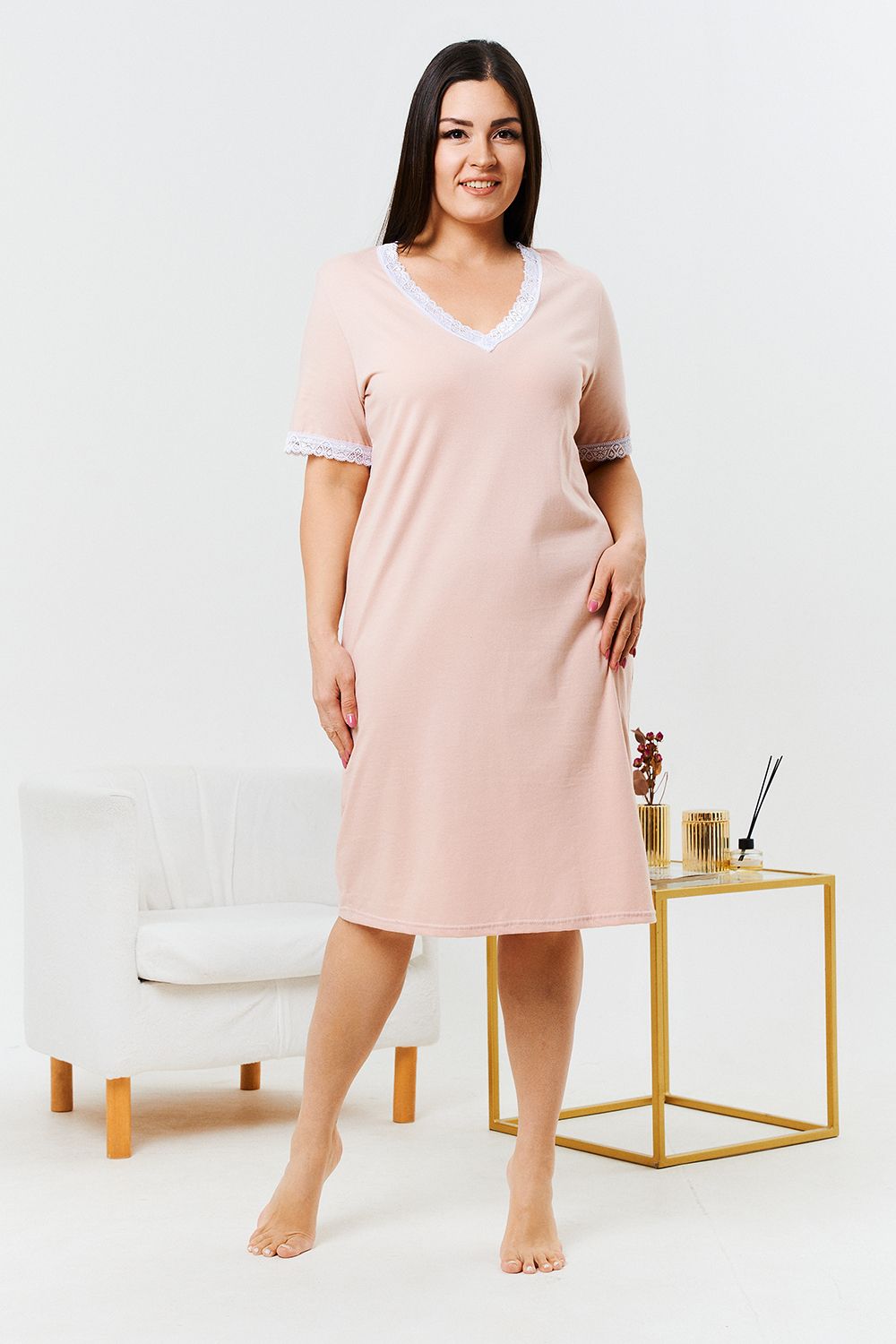 Сорочка 83502 - пудра