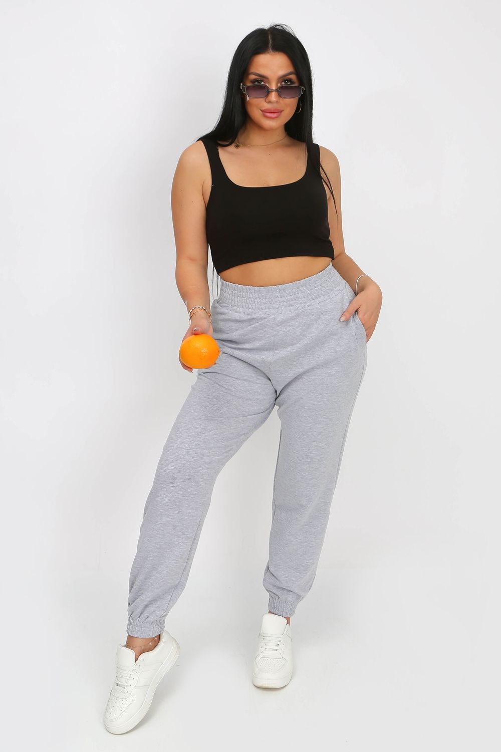 Брюки 22246 - серый меланж