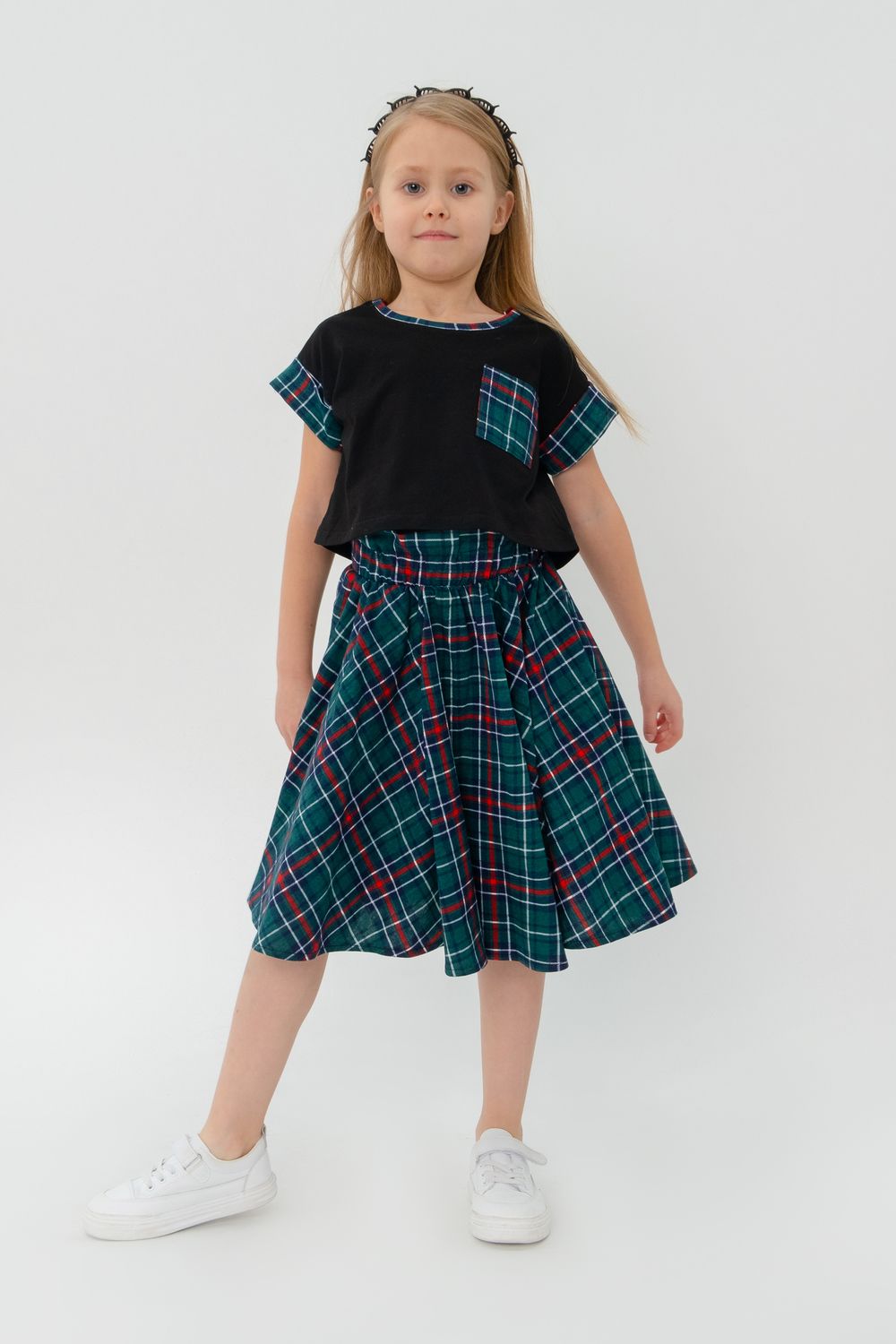 Юбка Рапсодия - зеленая клетка