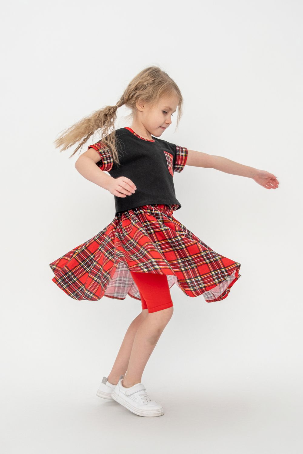 Юбка Рапсодия - красная клетка