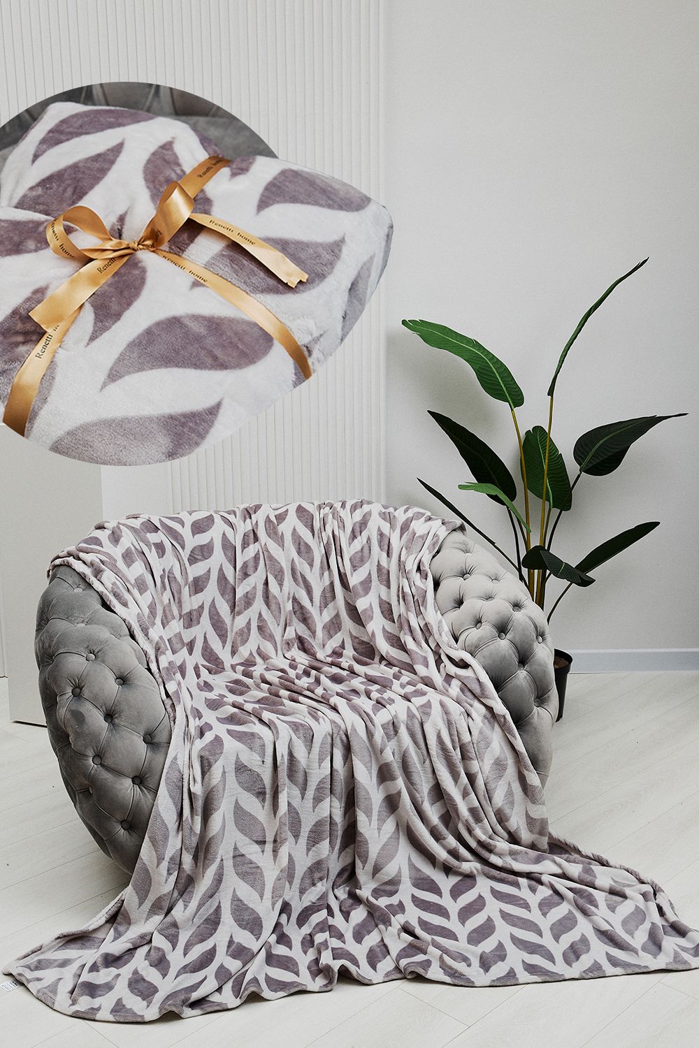 Плед велсофт ST-253 КОЛОС - серый