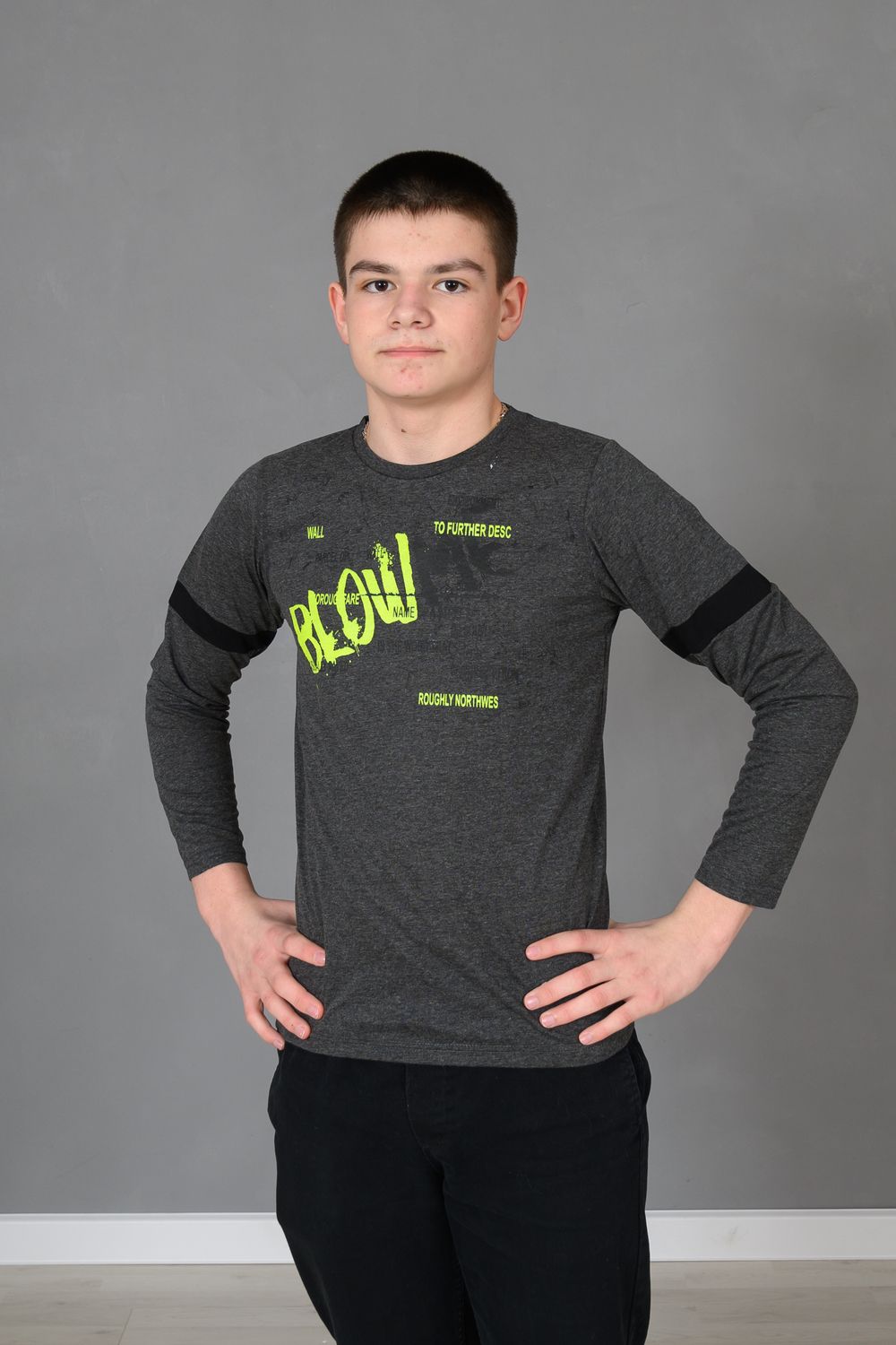 Футболка 83020 подростковая - антрацит