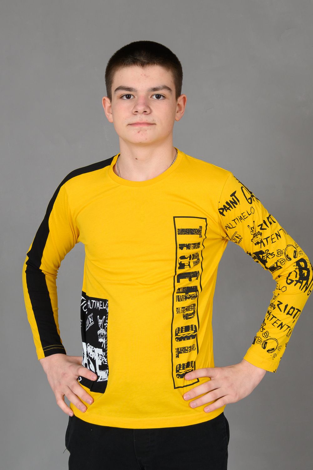 Футболка 83019 подростковая - желтый