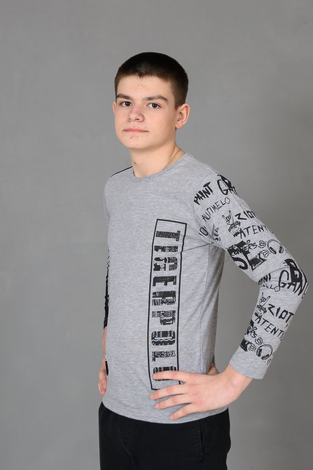 Футболка 83019 подростковая - меланж