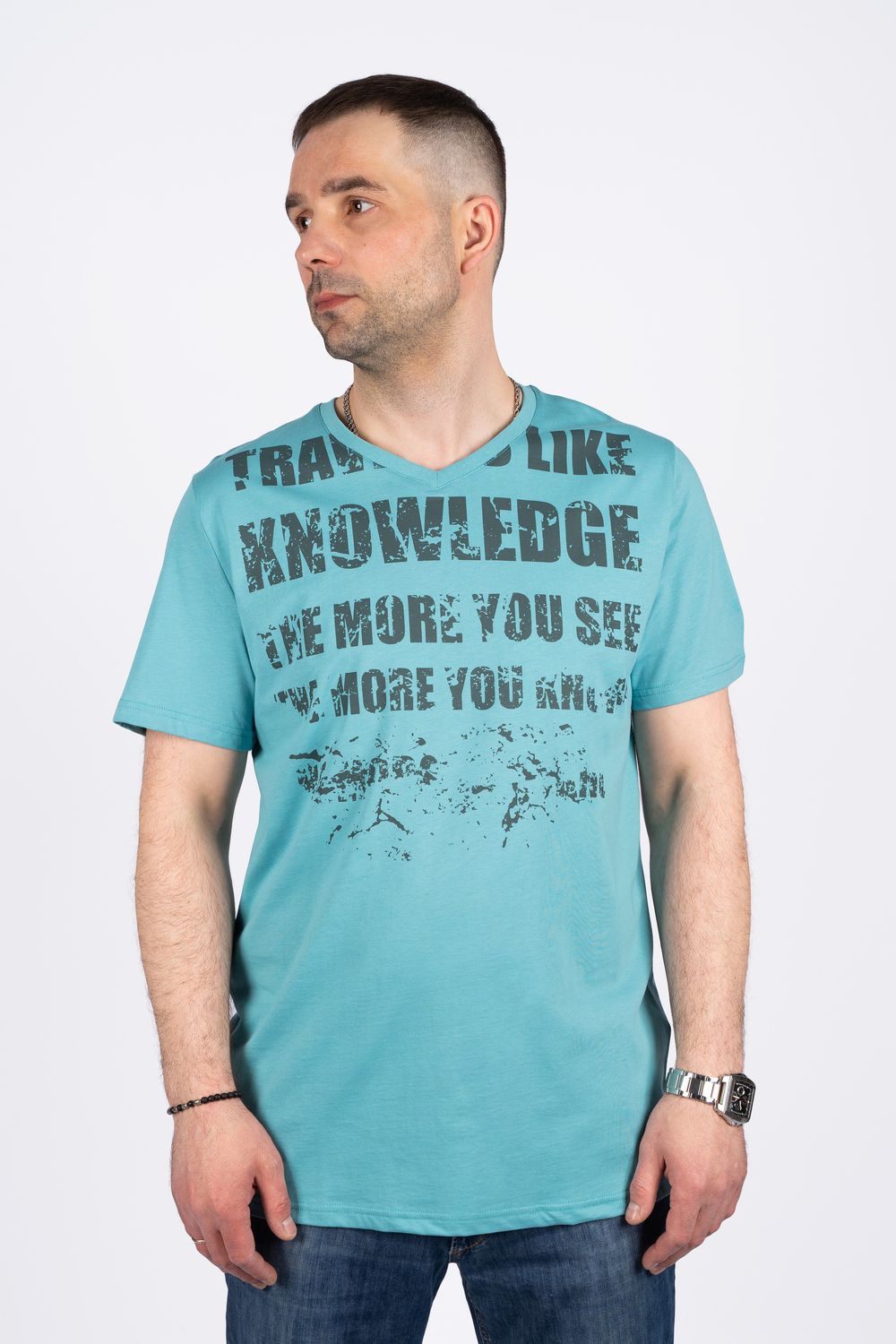 Футболка мужская 54200 - бирюзовый