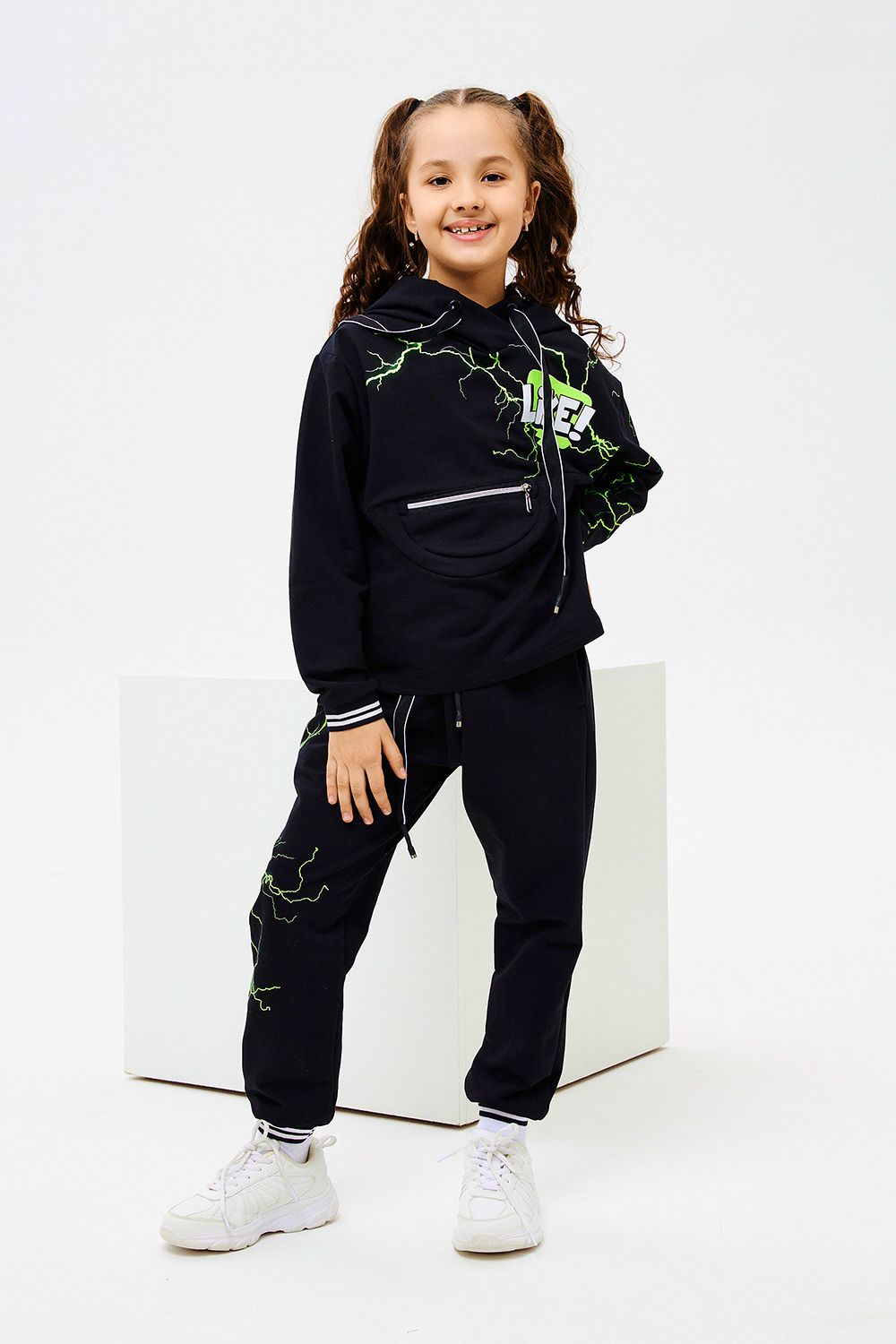 Костюм 67067 детский - черный+зеленый