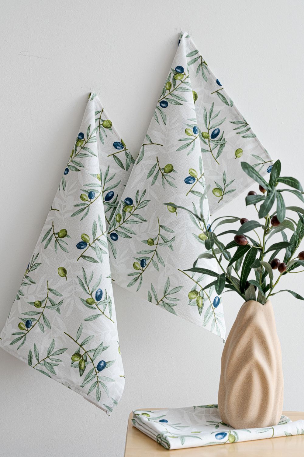 Набор кухонных полотенец Долина - белый