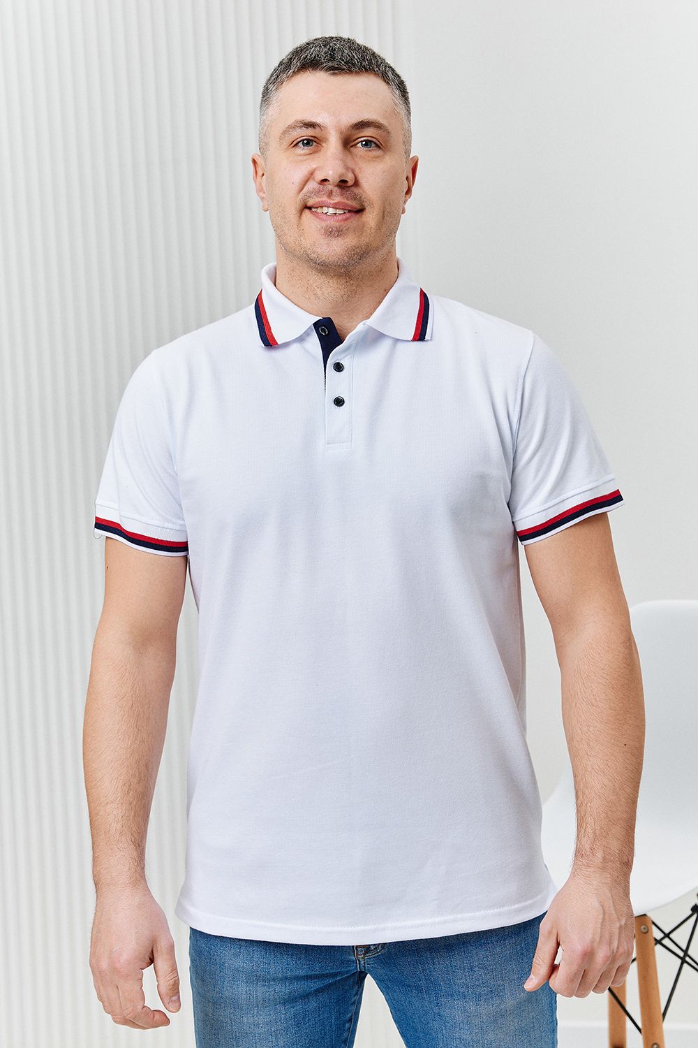 Футболка поло 6780 - белый