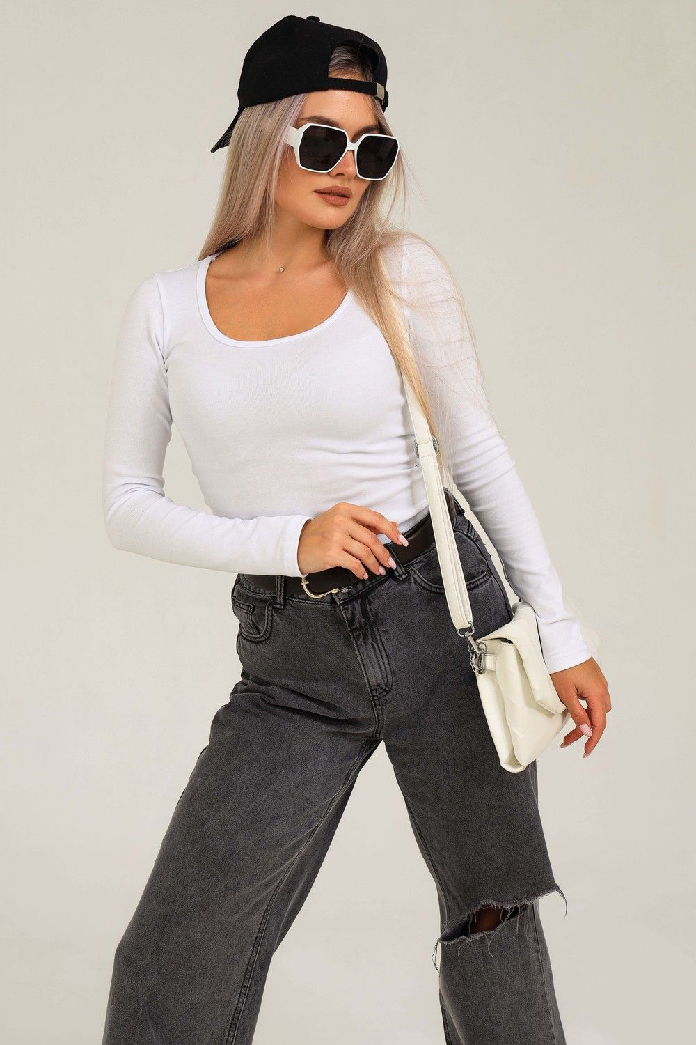 Лонгслив 50546 - белый