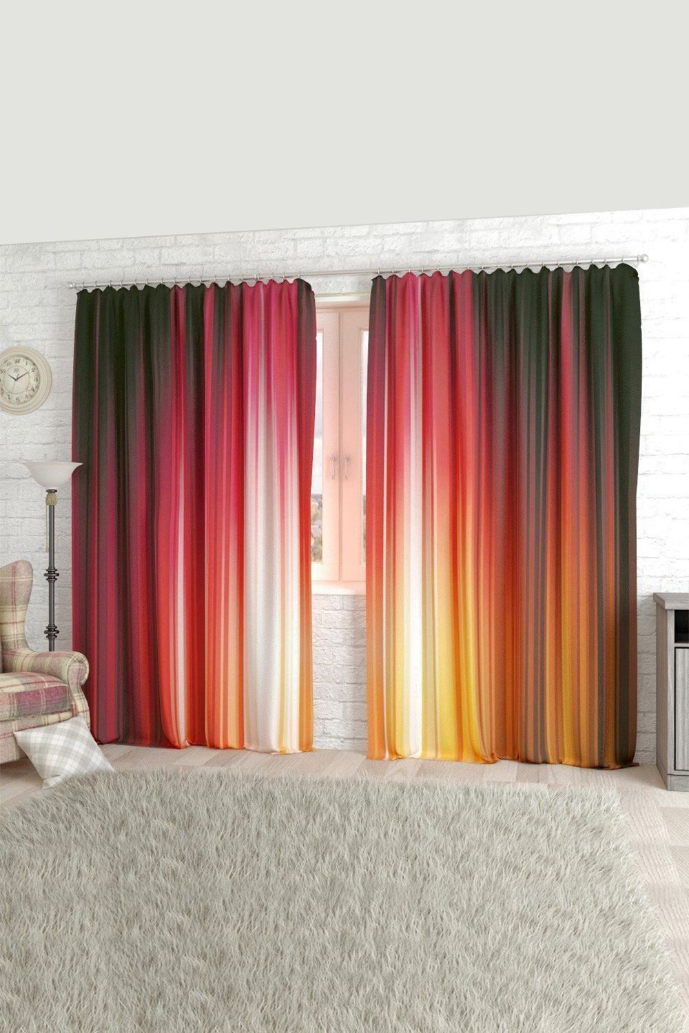 Фотошторы 10568 - бордовый