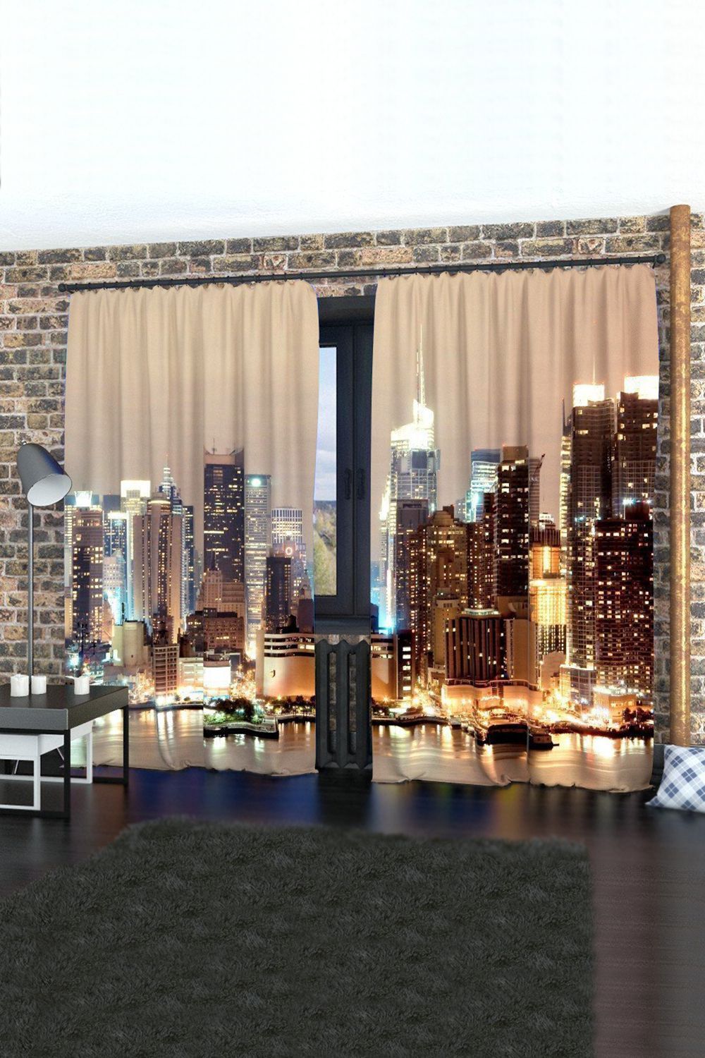 Фотошторы 10562 - коричневый