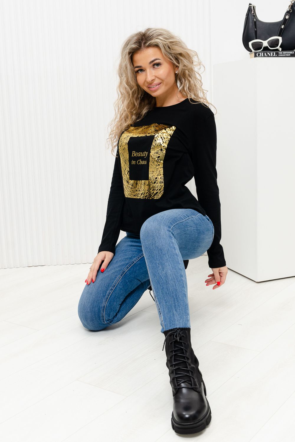 Лонгслив 70075 - черный