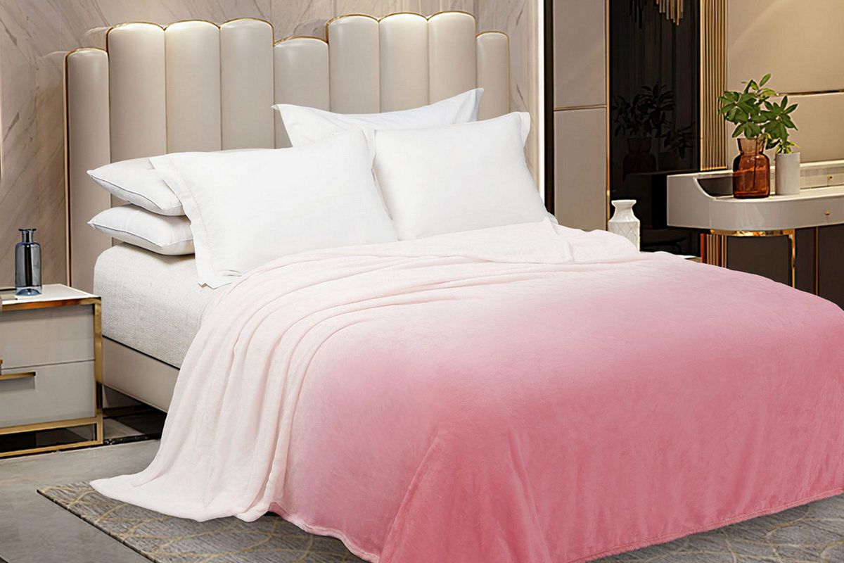 Плед Павлина Super Soft by DOMENICO MANETTY - розовый