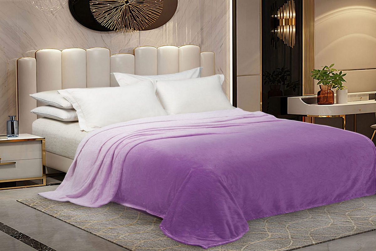 Плед Павлина Super Soft by DOMENICO MANETTY - фиолетовый