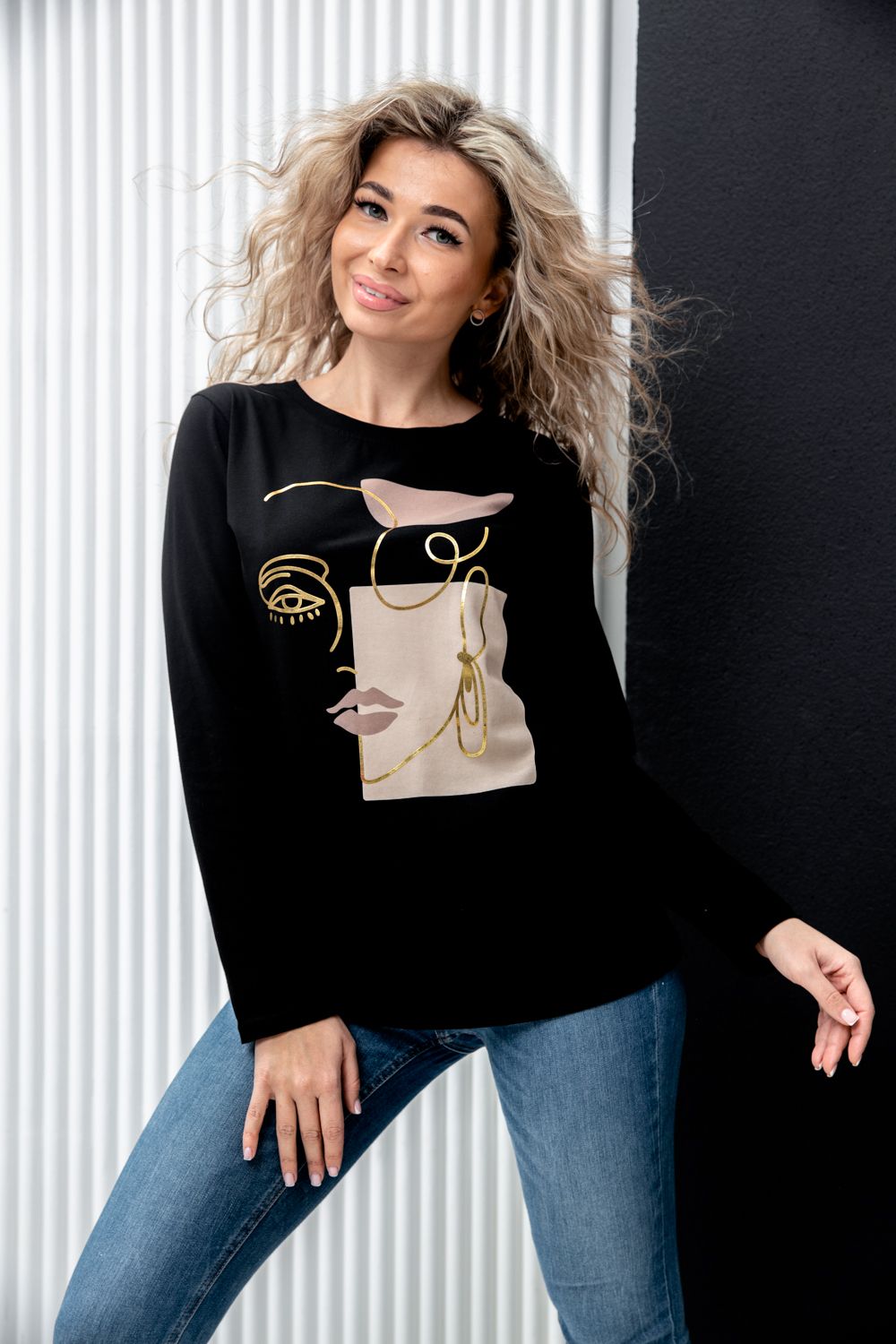 Туника 67085 - черный+дама