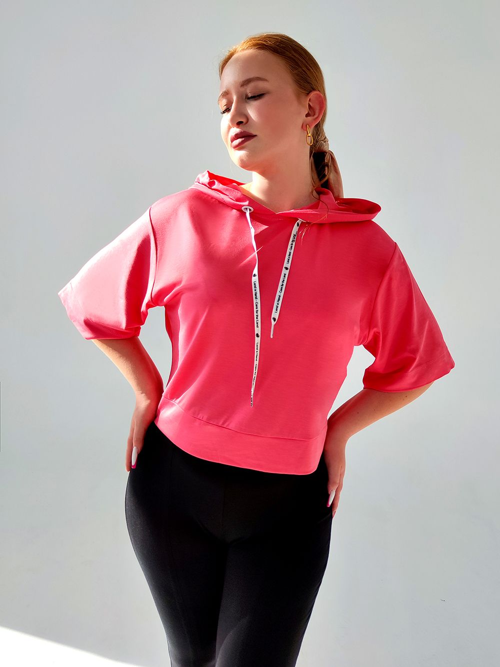 Худи с капюшоном 1306 - коралл