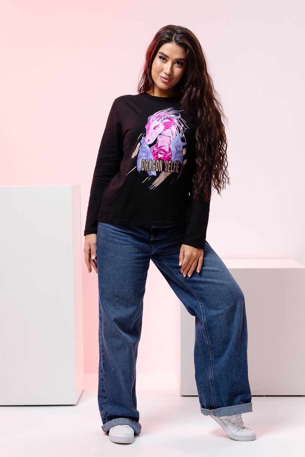 Лонгслив 83709 - черный