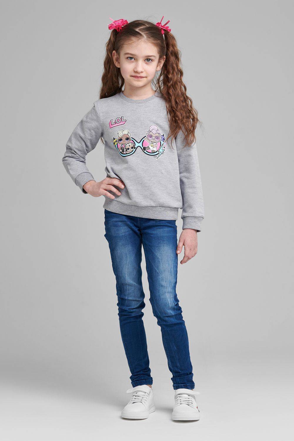 Свитшот 22710 детский LOL Surprise - серый-меланж