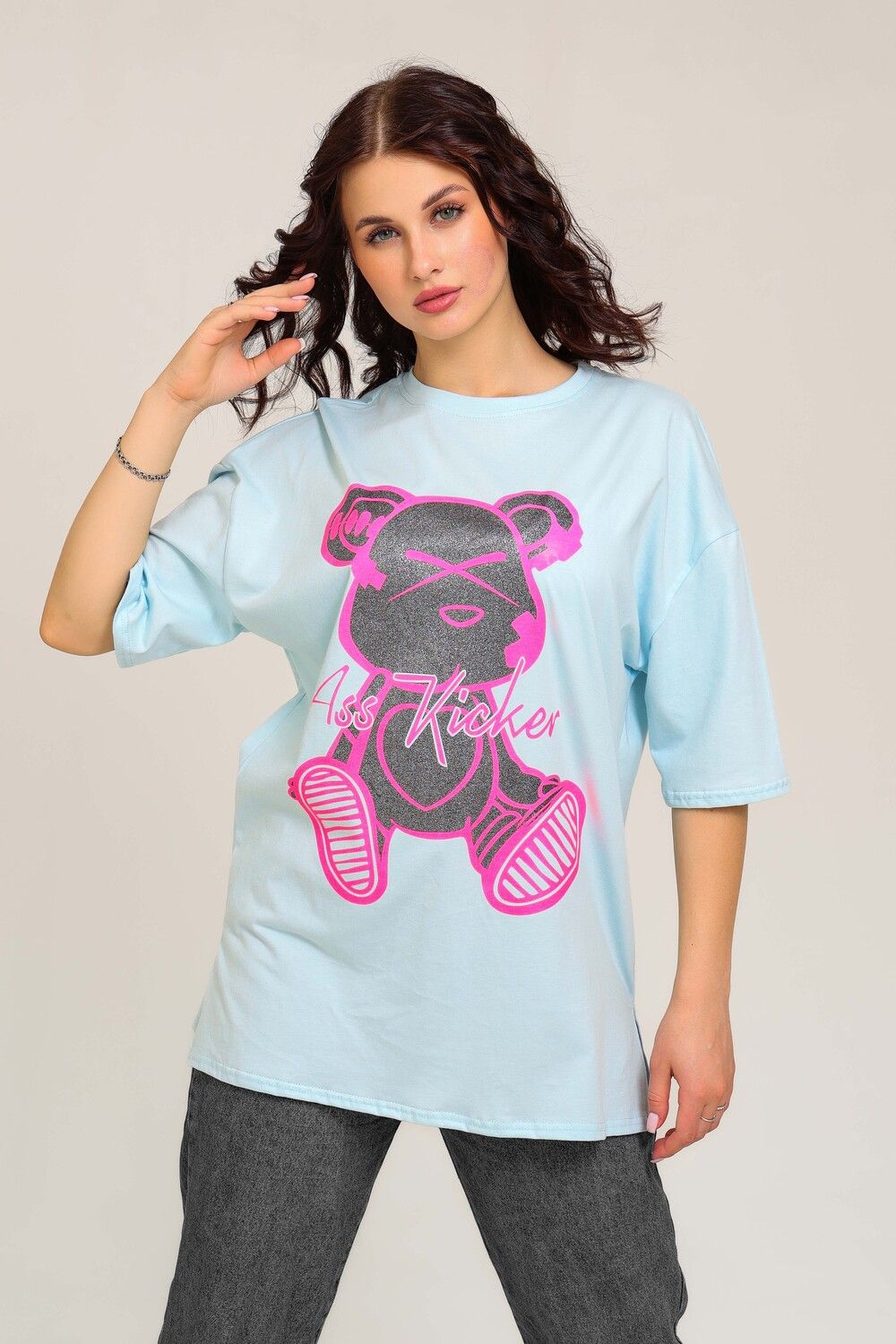 Футболка женская 50553 - голубой