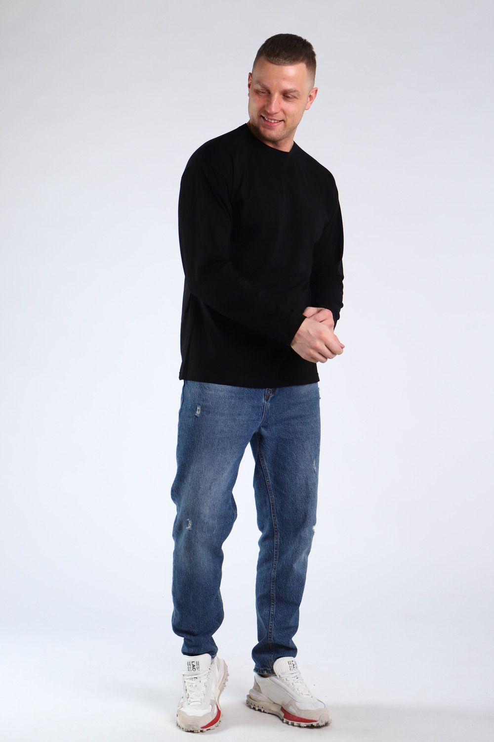 Лонгслив унисекс 1082 - черный