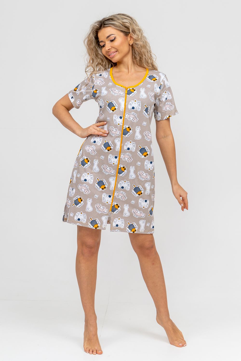 Халат 36710 - бежевый