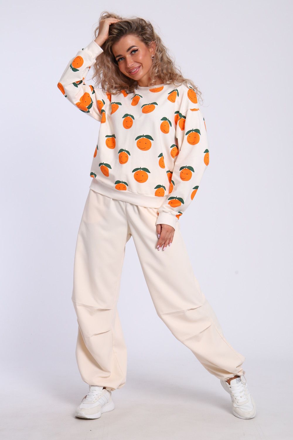 Свитшот женский арт. СФ-03-103 - крем