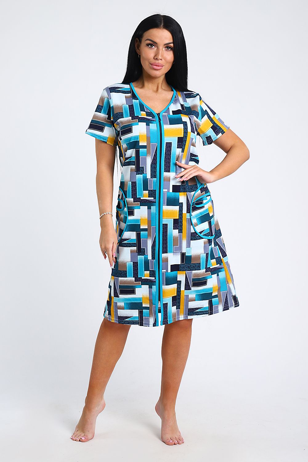 Халат женский  82055 - бирюзовый