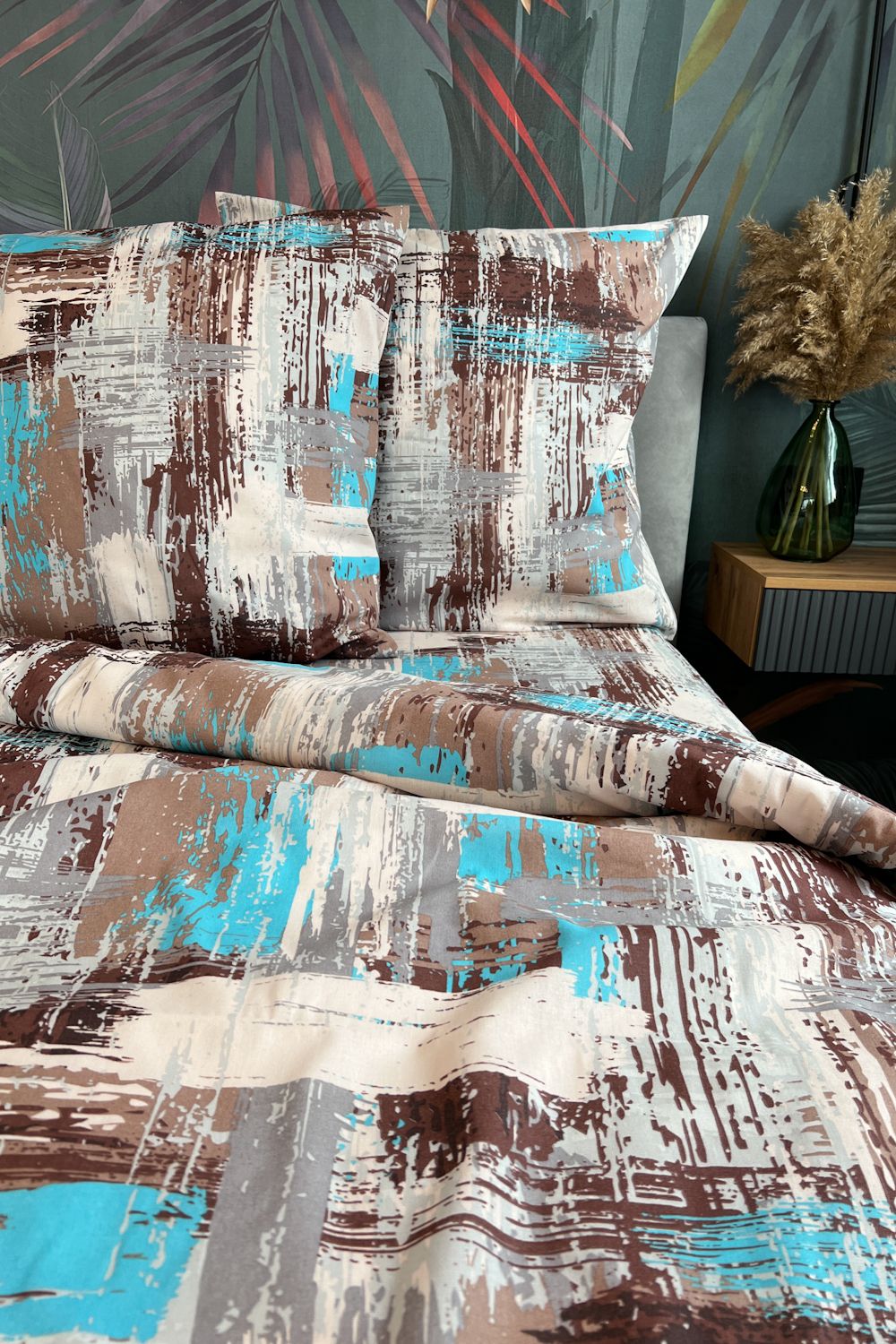 КПБ Гранж бязь - бирюзовый