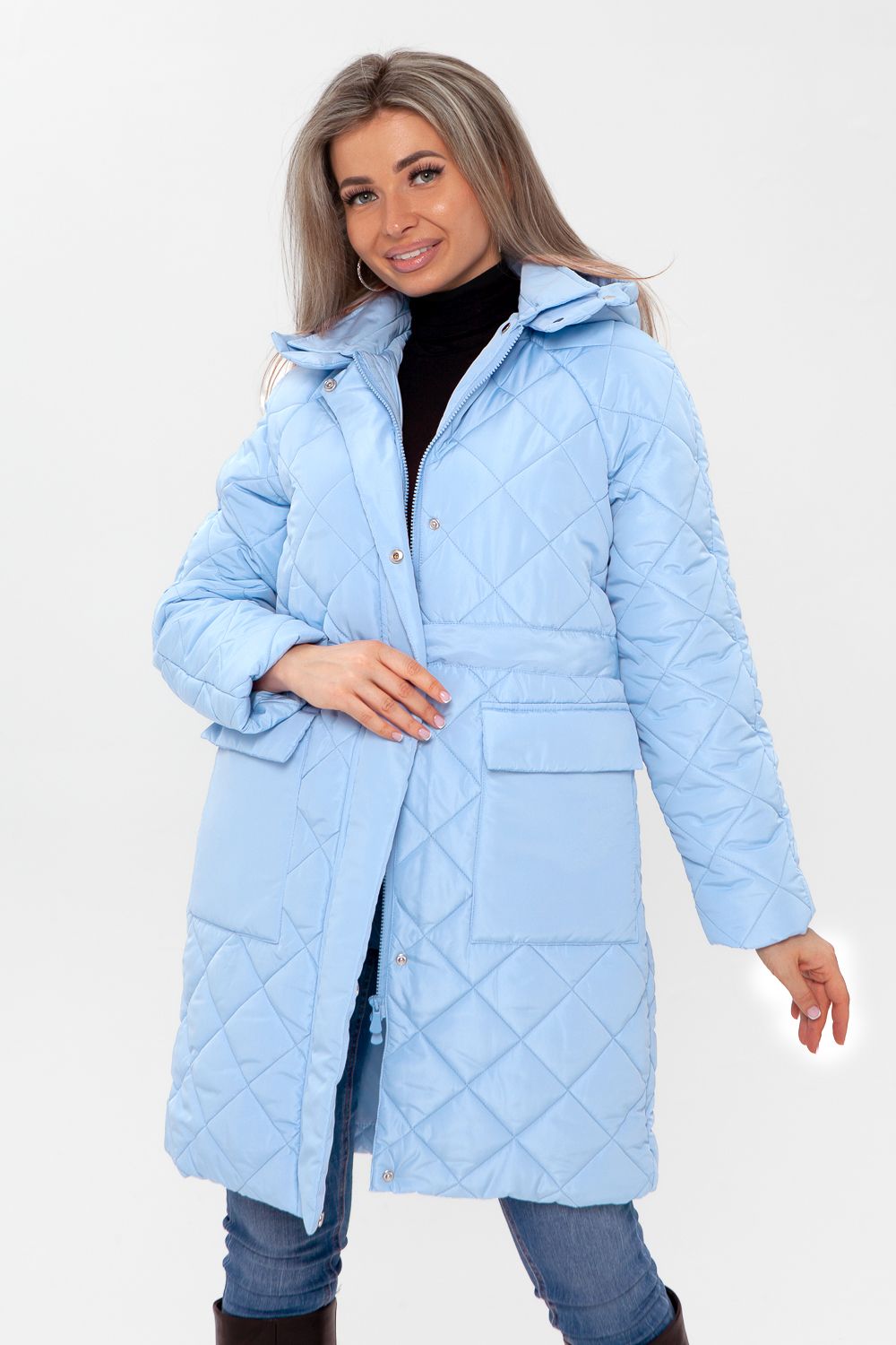 Пальто 28044 - голубой