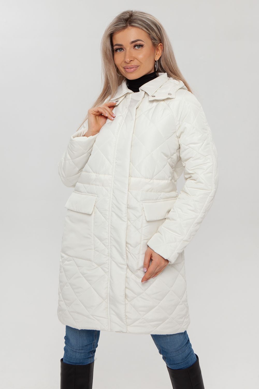 Пальто 28044 - молочный