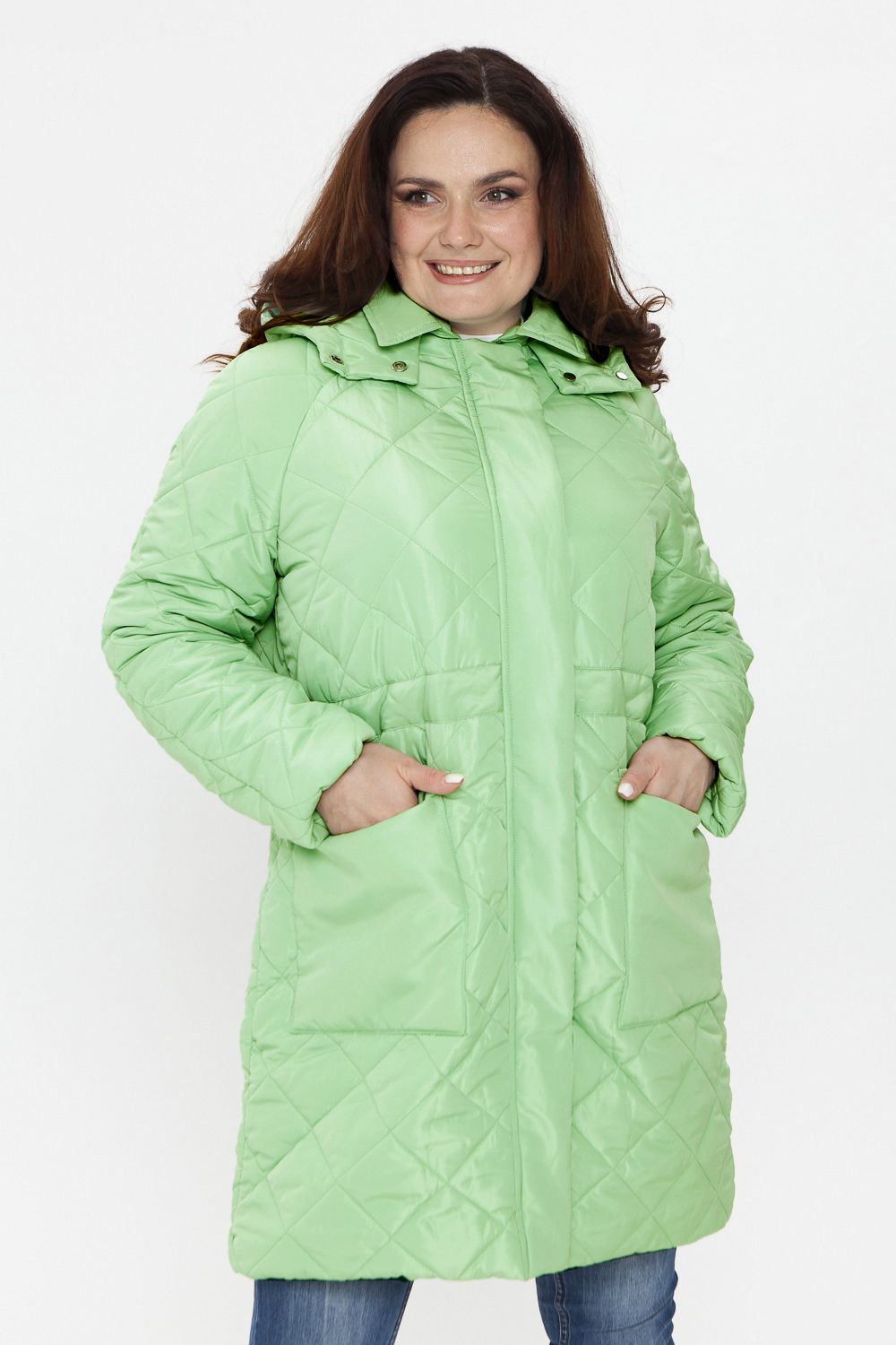 Пальто 28044 - светло-зеленый