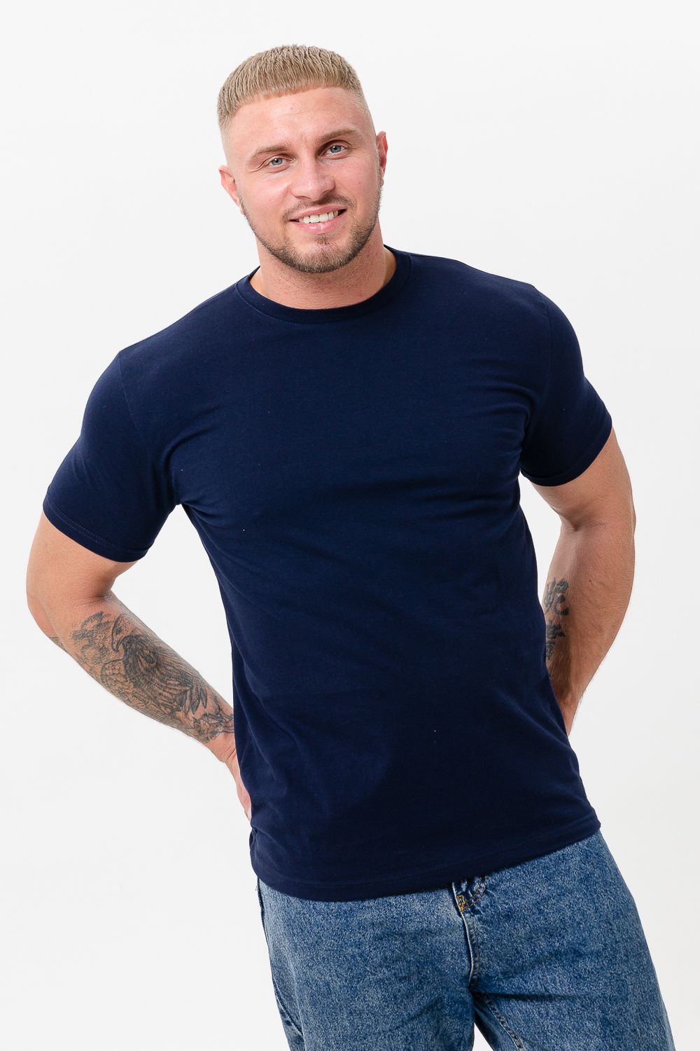 Футболка мужская 83507 - темно-синий