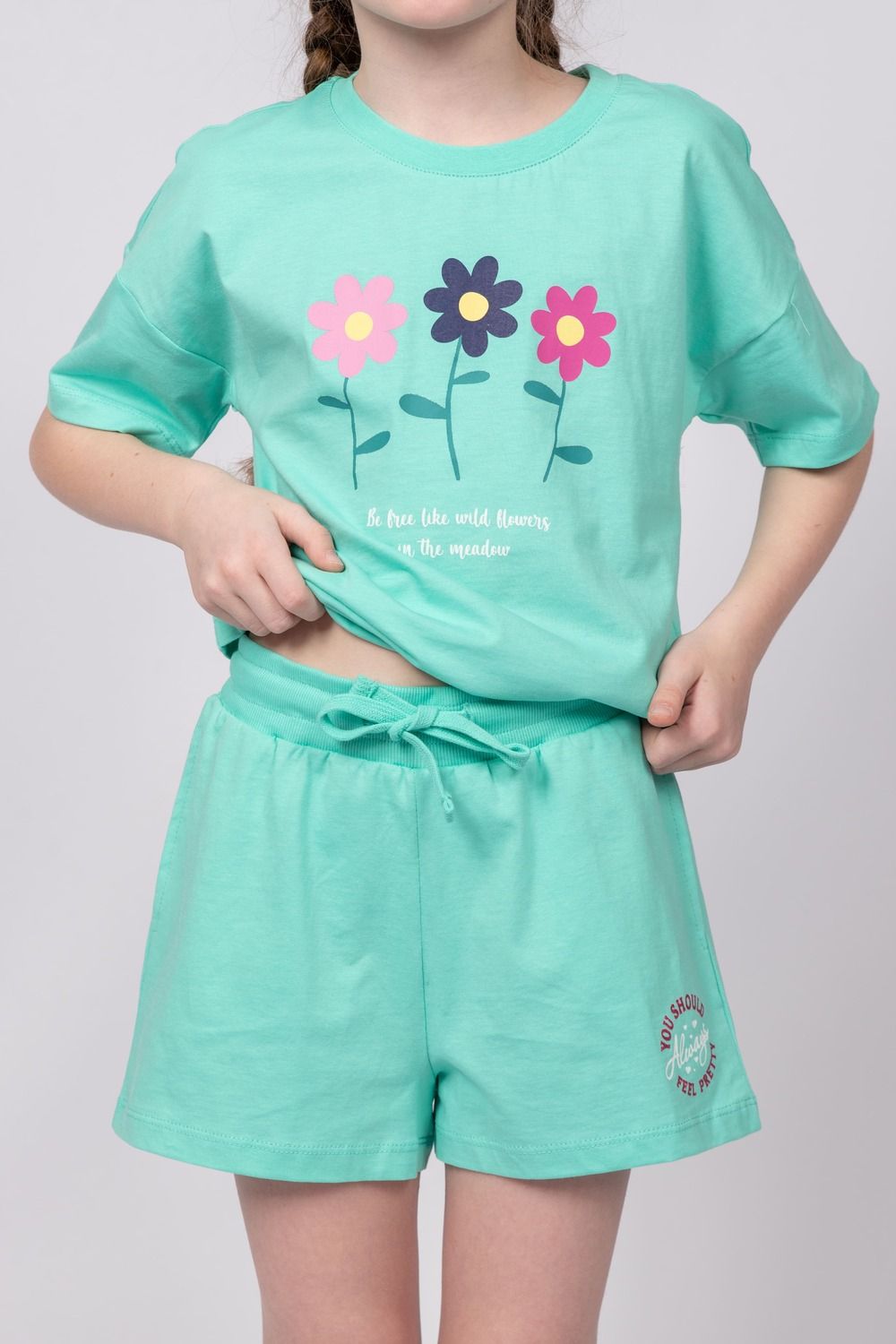 Шорты для девочки 101278 - ментол