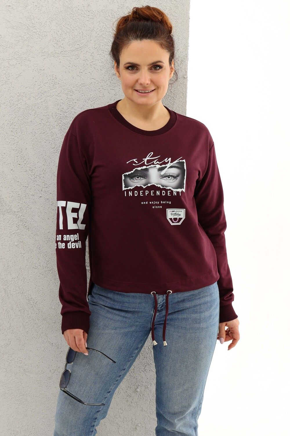 Толстовка 50519 - бордо