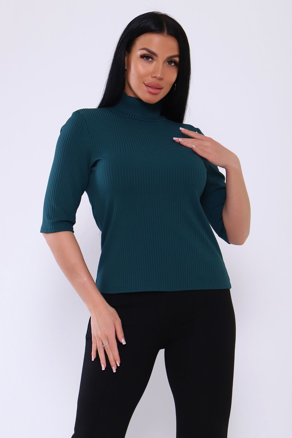 Водолазка 24674 - изумрудный