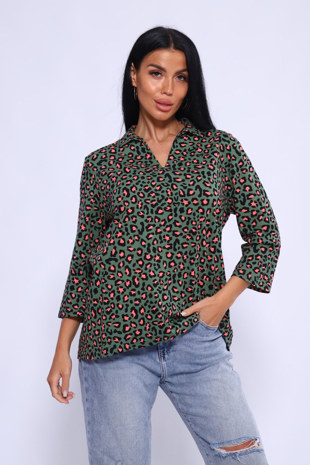 24794 блуза - зеленый