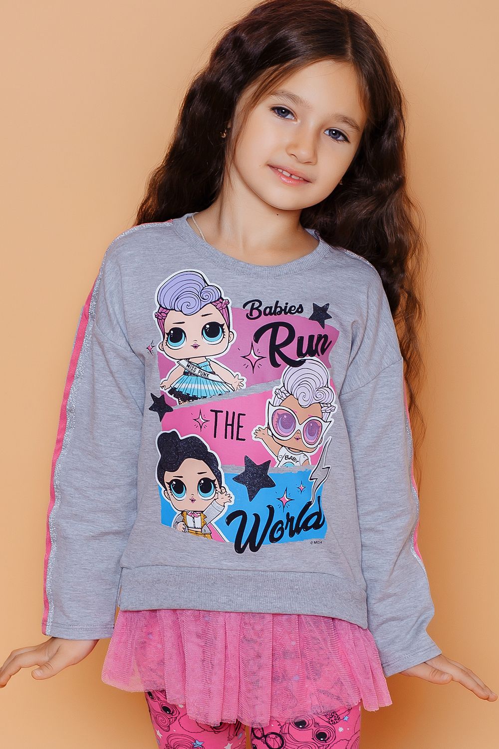 Свитшот 22726 детский LOL Surprise - меланж