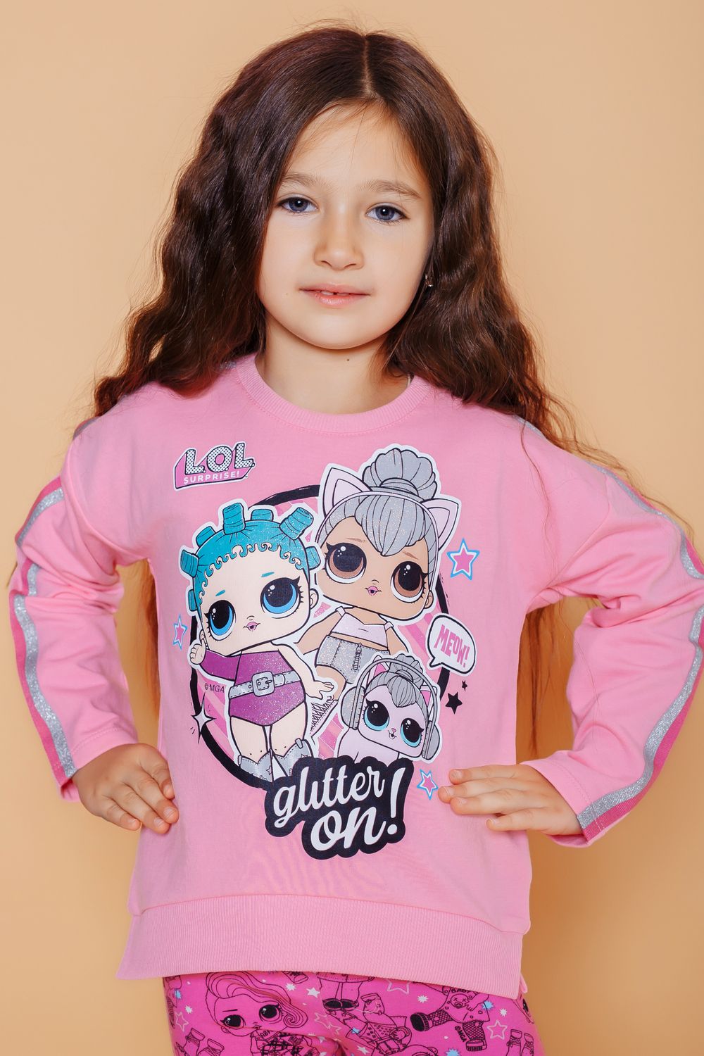 Свитшот 22725 детский LOL Surprise - розовый