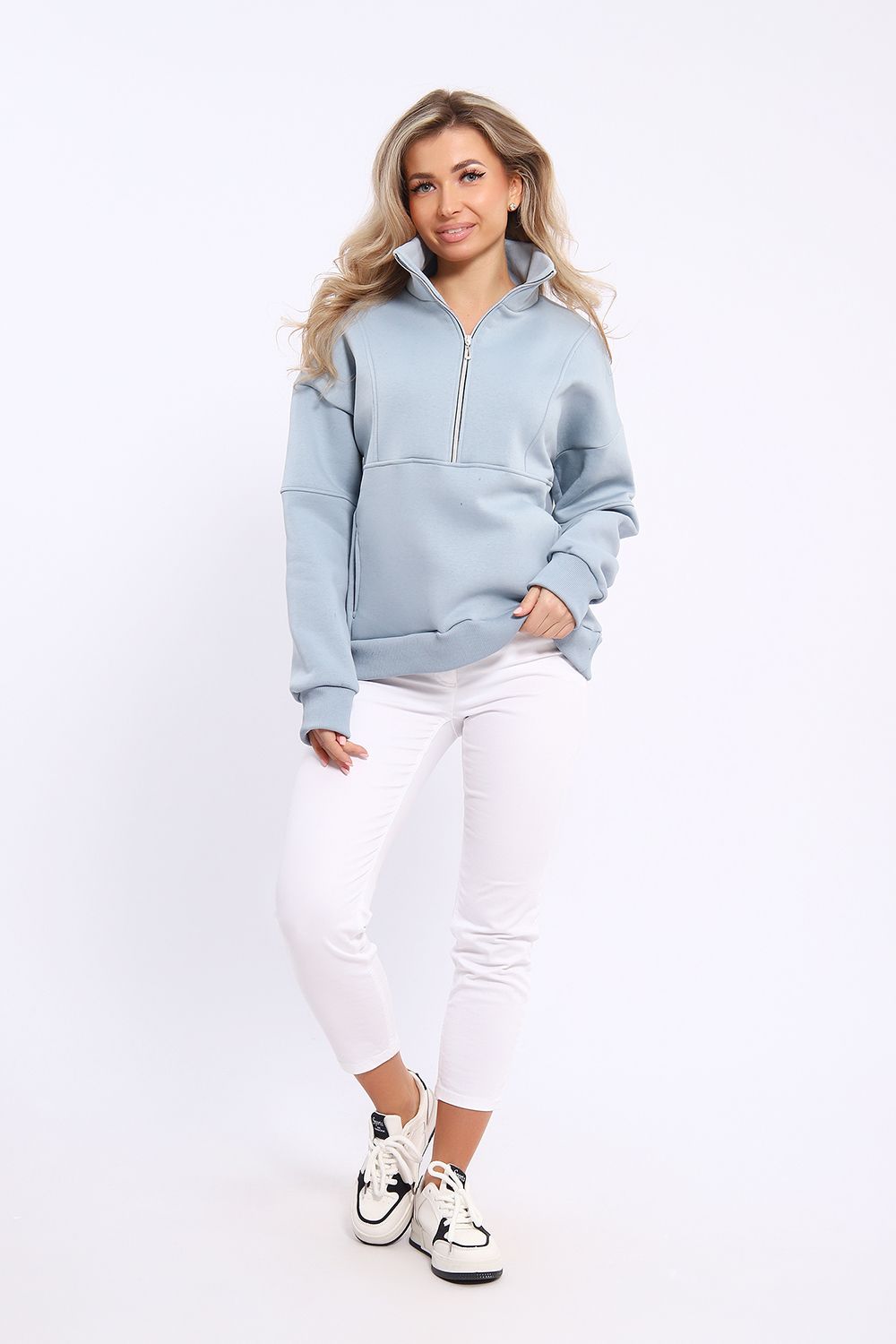 Толстовка 21054 - серо-голубой