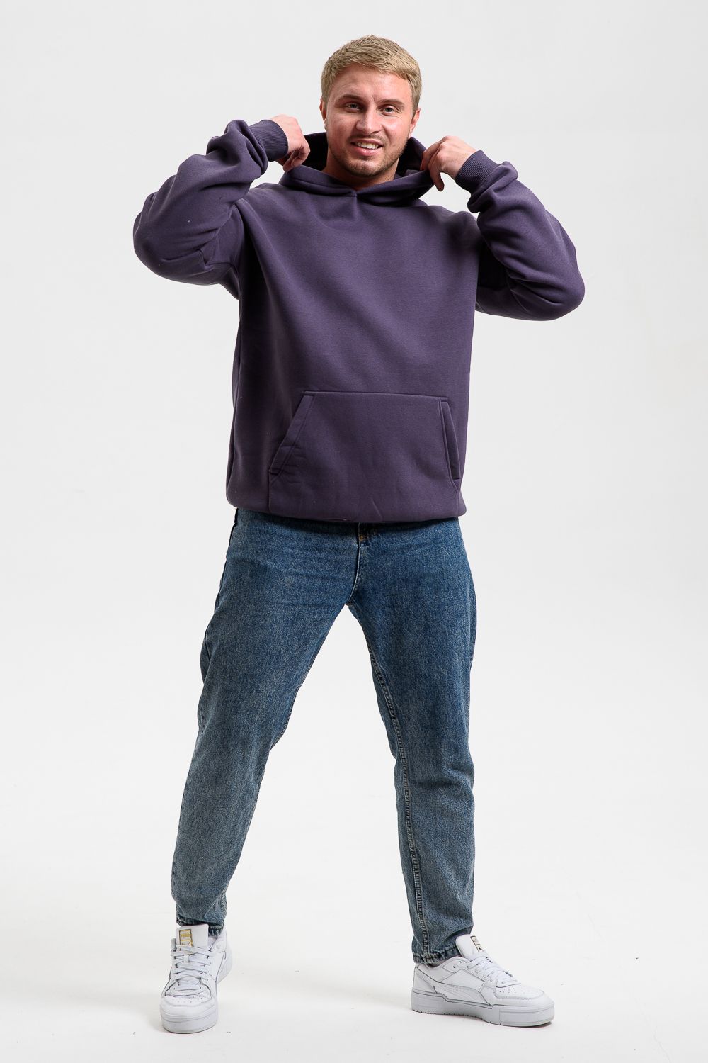 Толстовка мужская оверсайз 14429 - графит