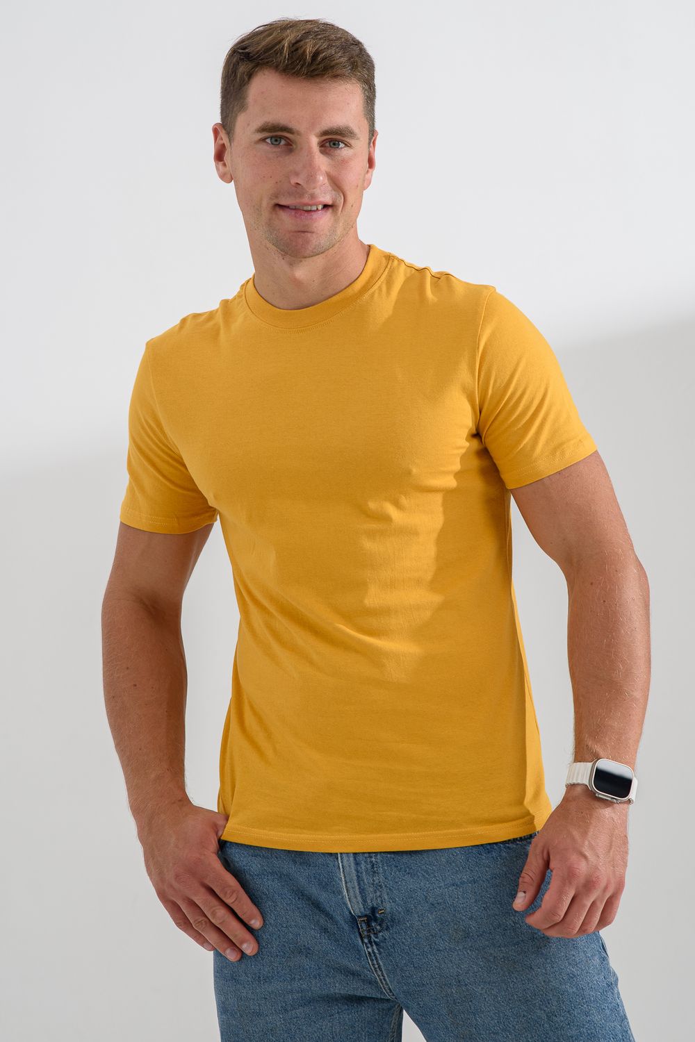 Футболка 8471/3 унисекс - горчичный