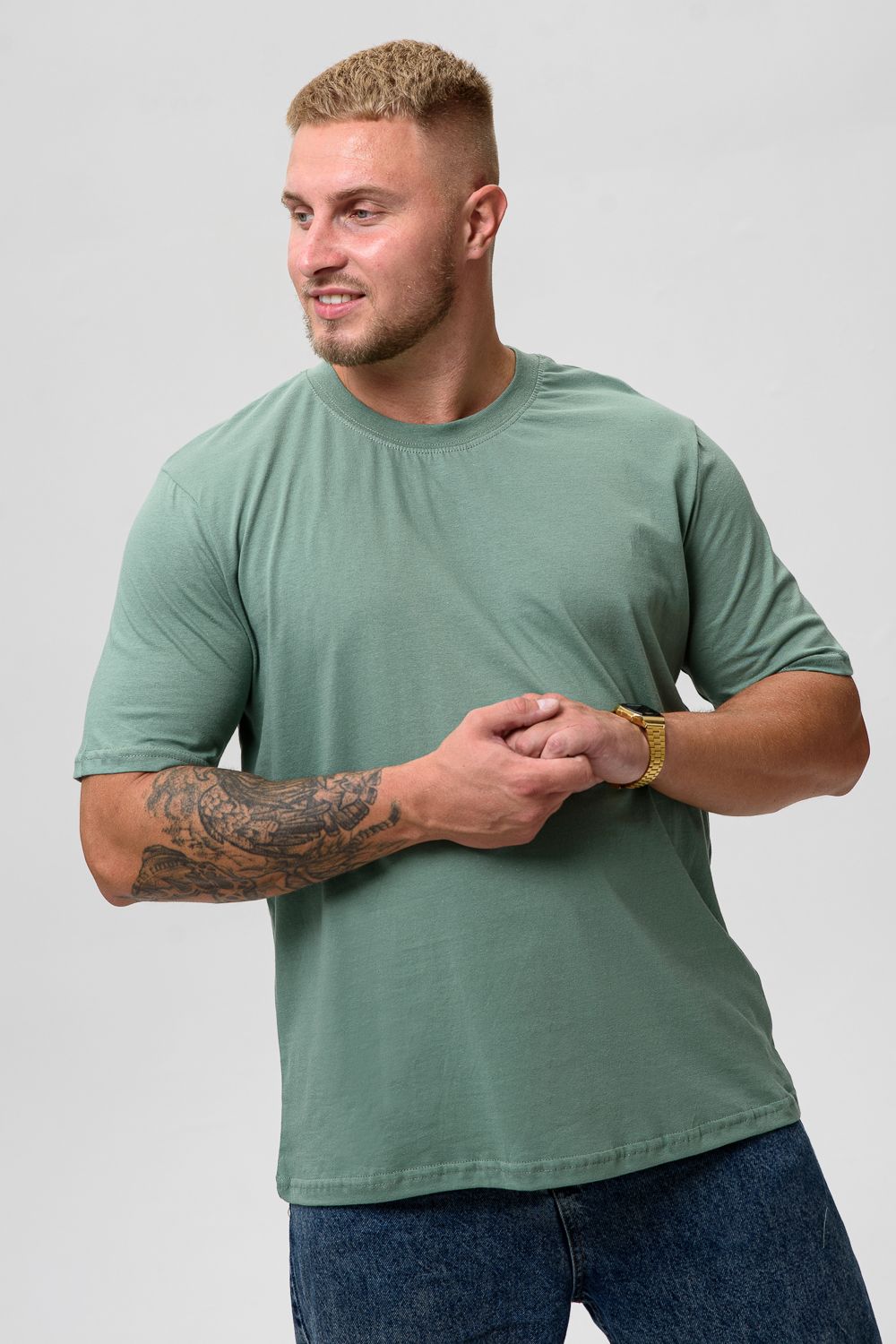 Футболка 8471/2 унисекс - пыльная оливка