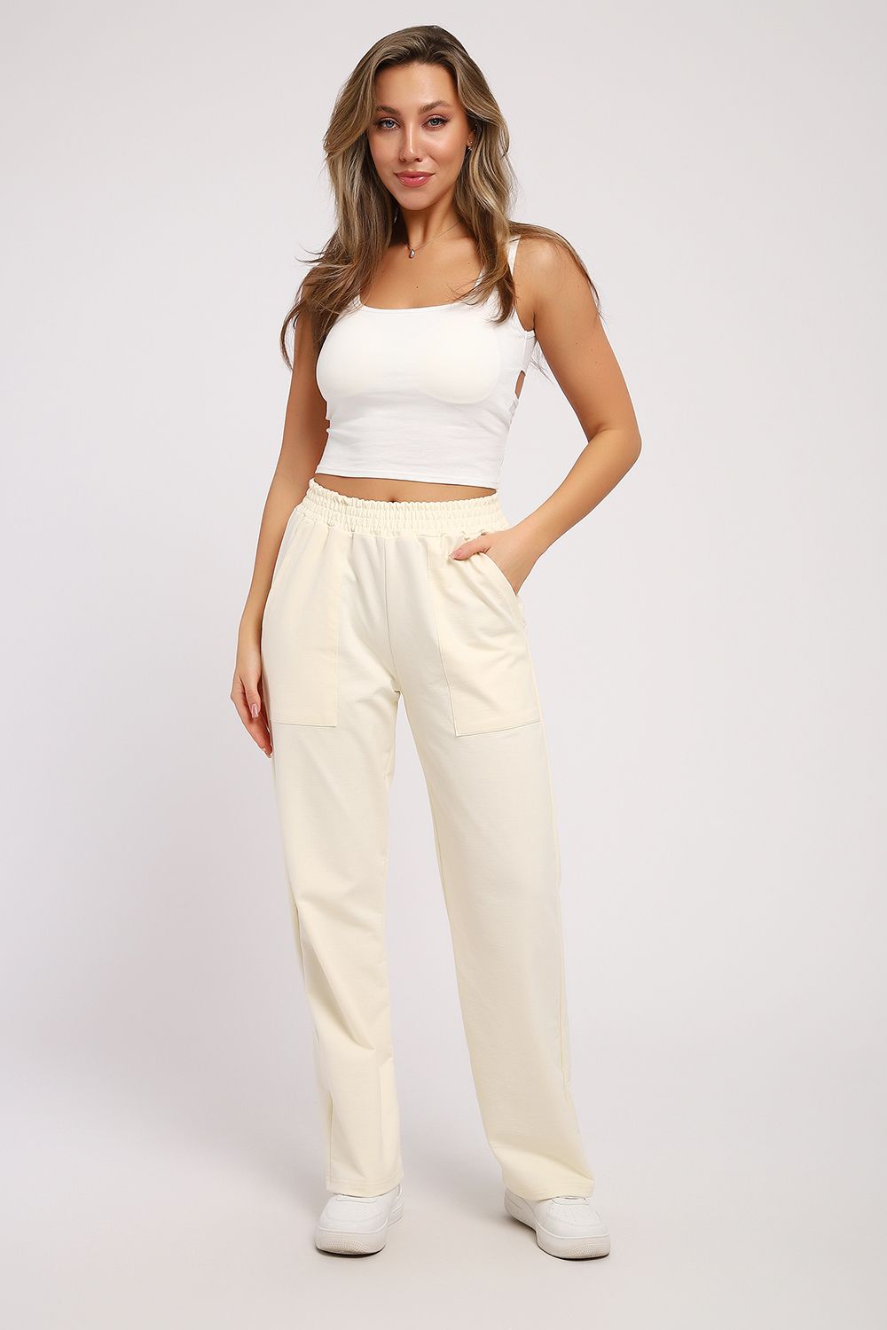 Брюки 21066 - экрю