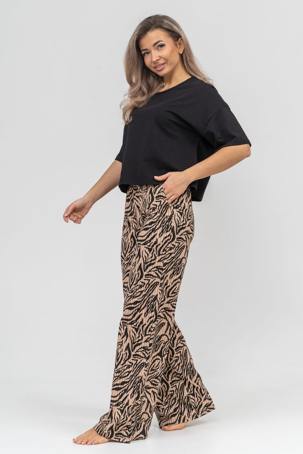 Брюки 36901 - бежевый