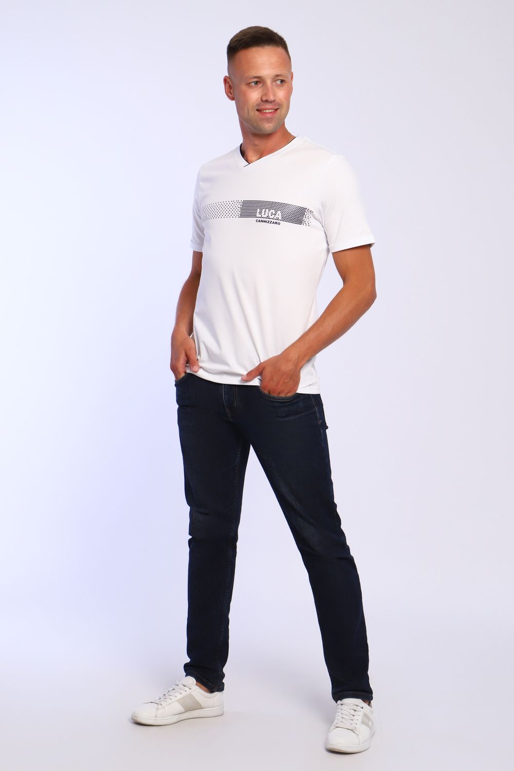 Футболка с принтом больших размеров 86095 - белый