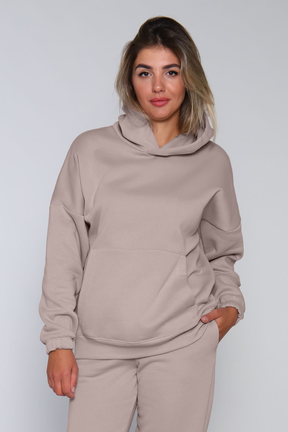 Толстовка с начесом Х 004 - бежевый