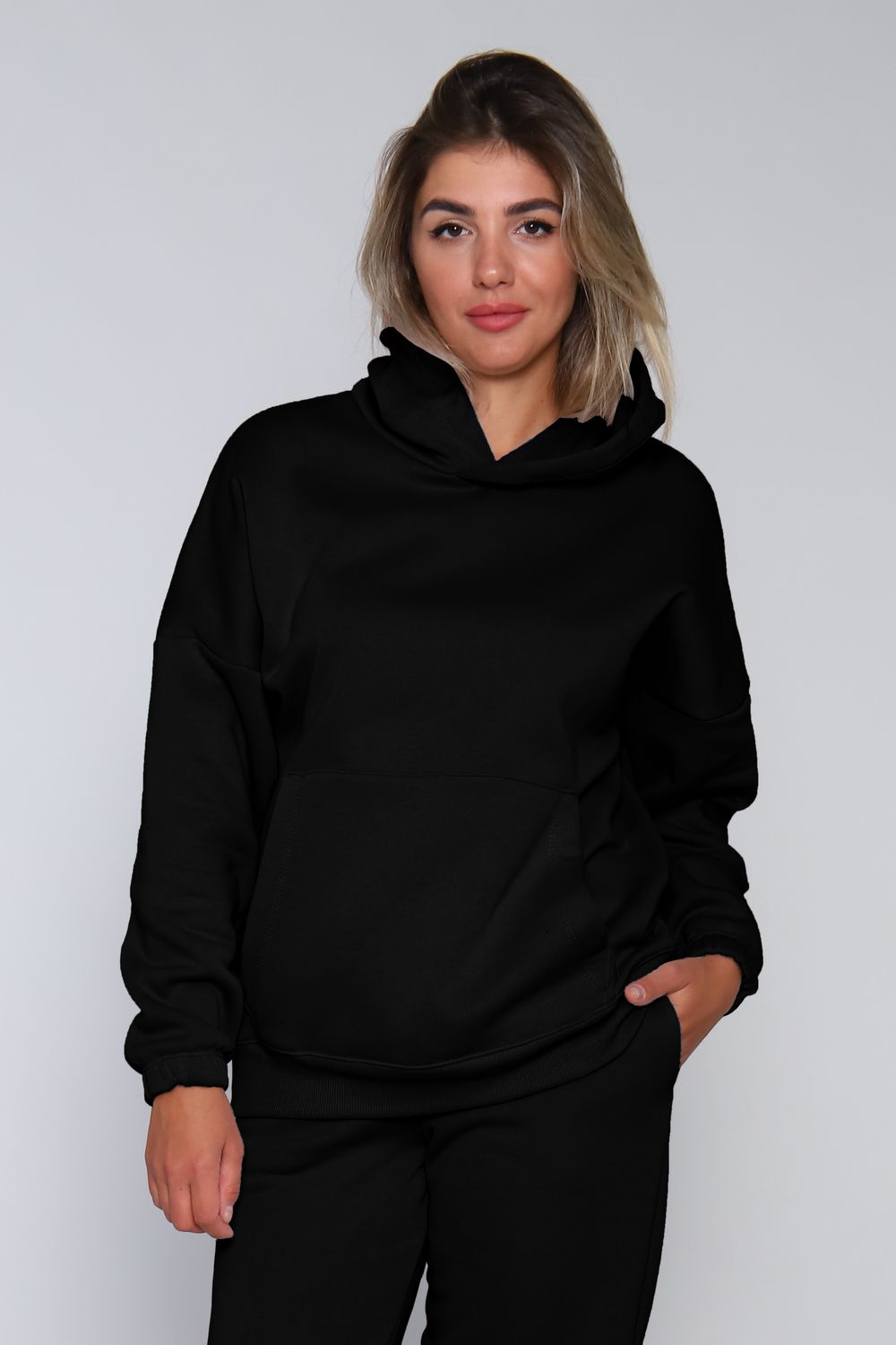 Толстовка с начесом Х 004 - черный